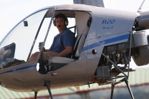 Here is Mike Ross In His R22 Helicopter.